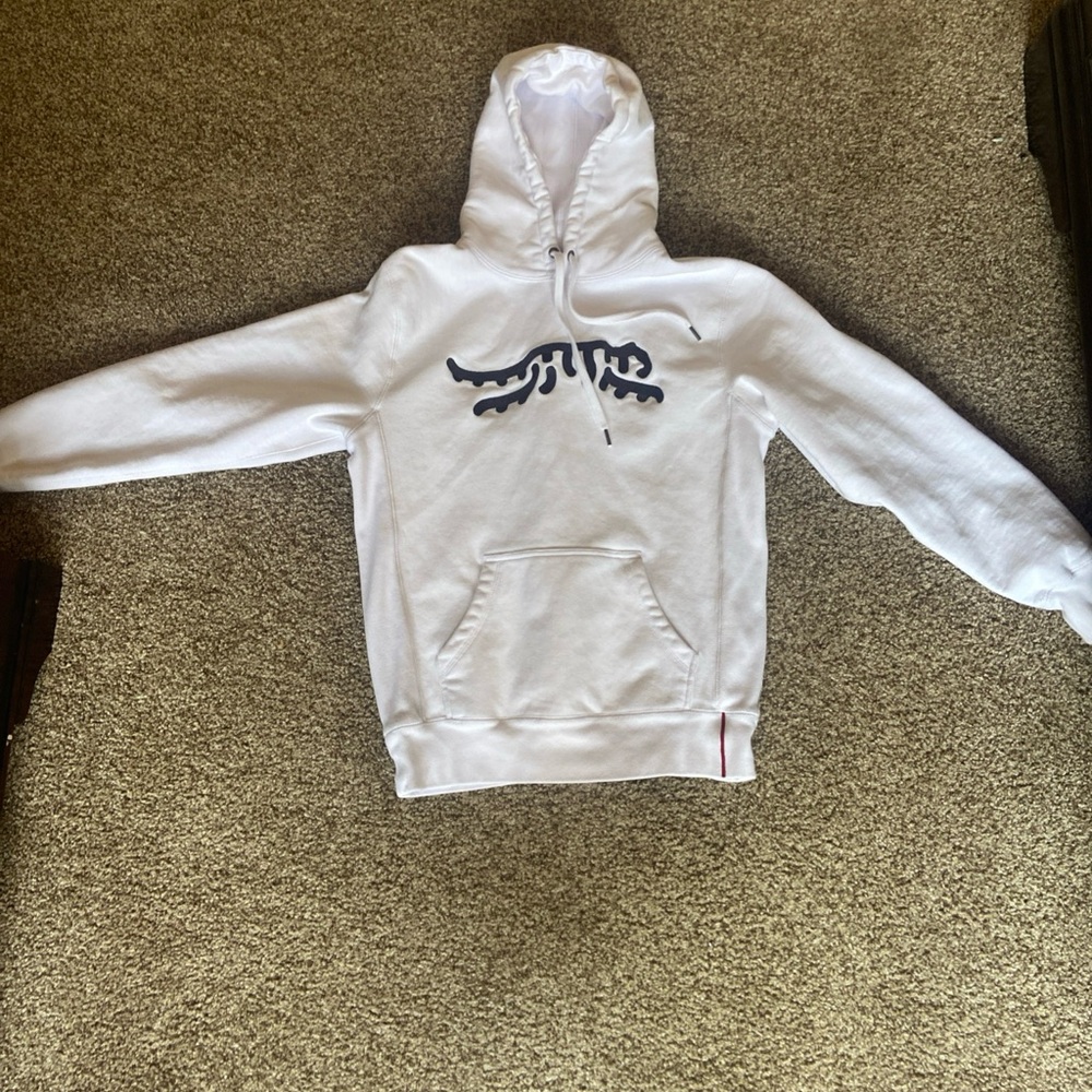 Bright White Pullover Sweater with Hood